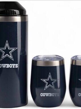 Dallas Cowboys Navy Stainless Steel Insulated Drinkware Set